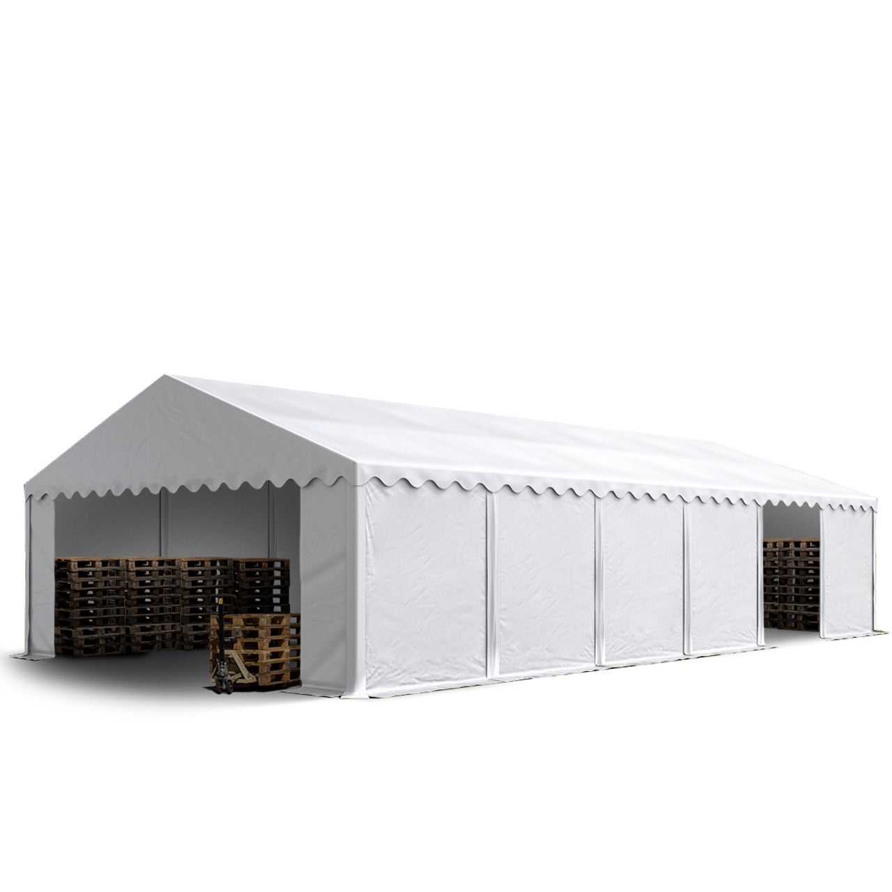 TOOLPORT Namiot magazynowy 6x12 m PVC 700 N biały wodoodporny