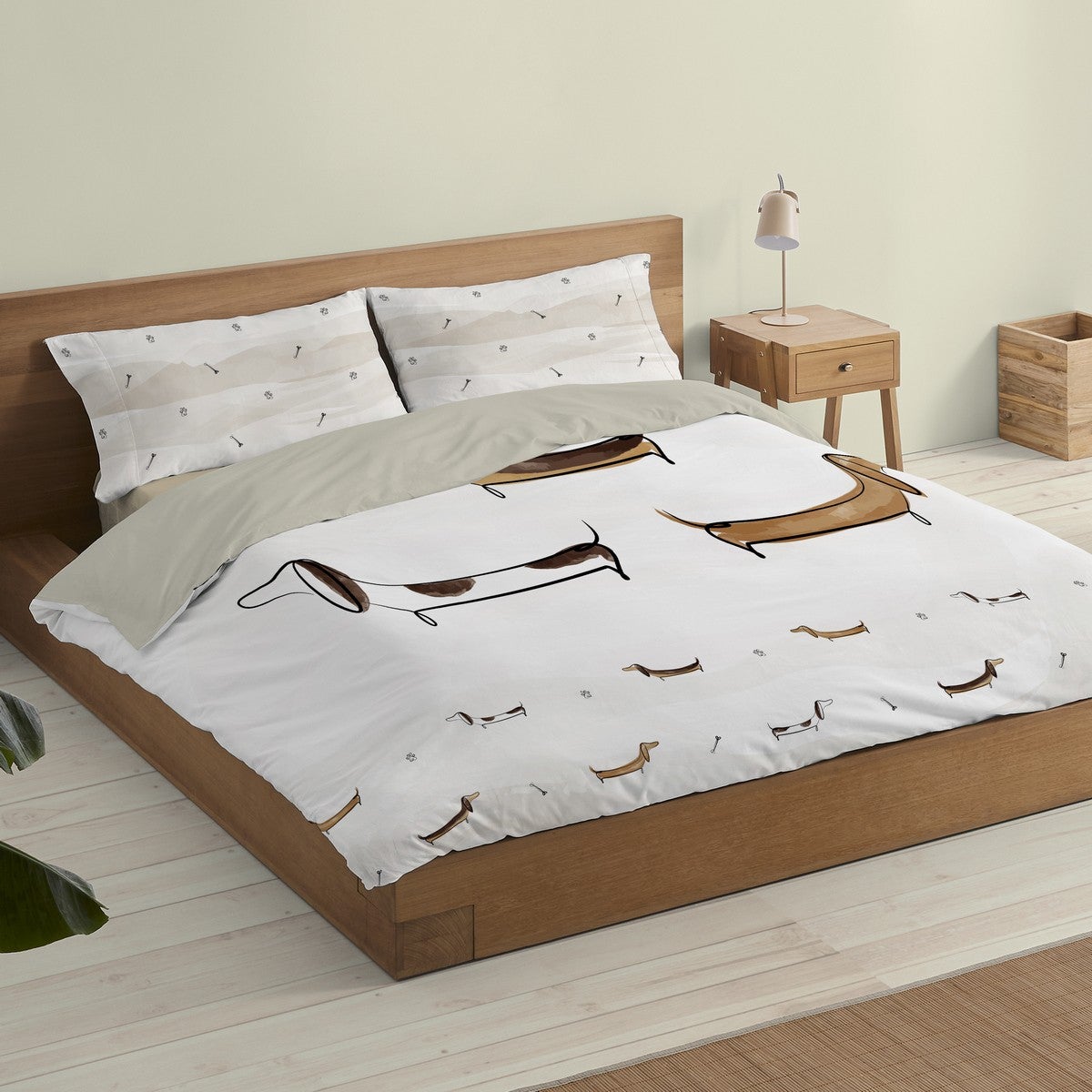 Parure De Lit 100% Coton 144 Fils - Gris Bleuté - Taille 90x190/200 Cm - Housse De Couette Assortie Disponible