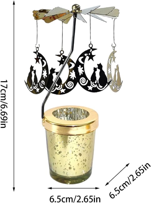 IMIKEYA 3 Pz candeliere portacandele girevole fornitura di IMIKEYA 3 Pz candeliere portacandele girevole fornitura di