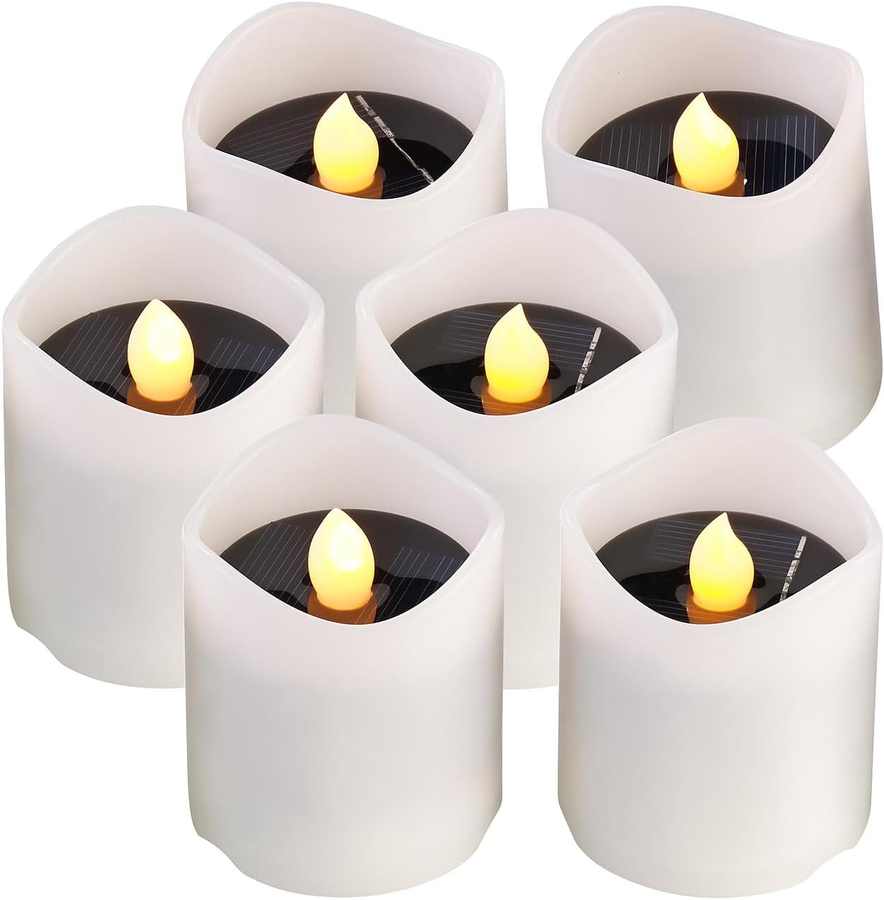 6 świec solarnych LED z efektem płomienia