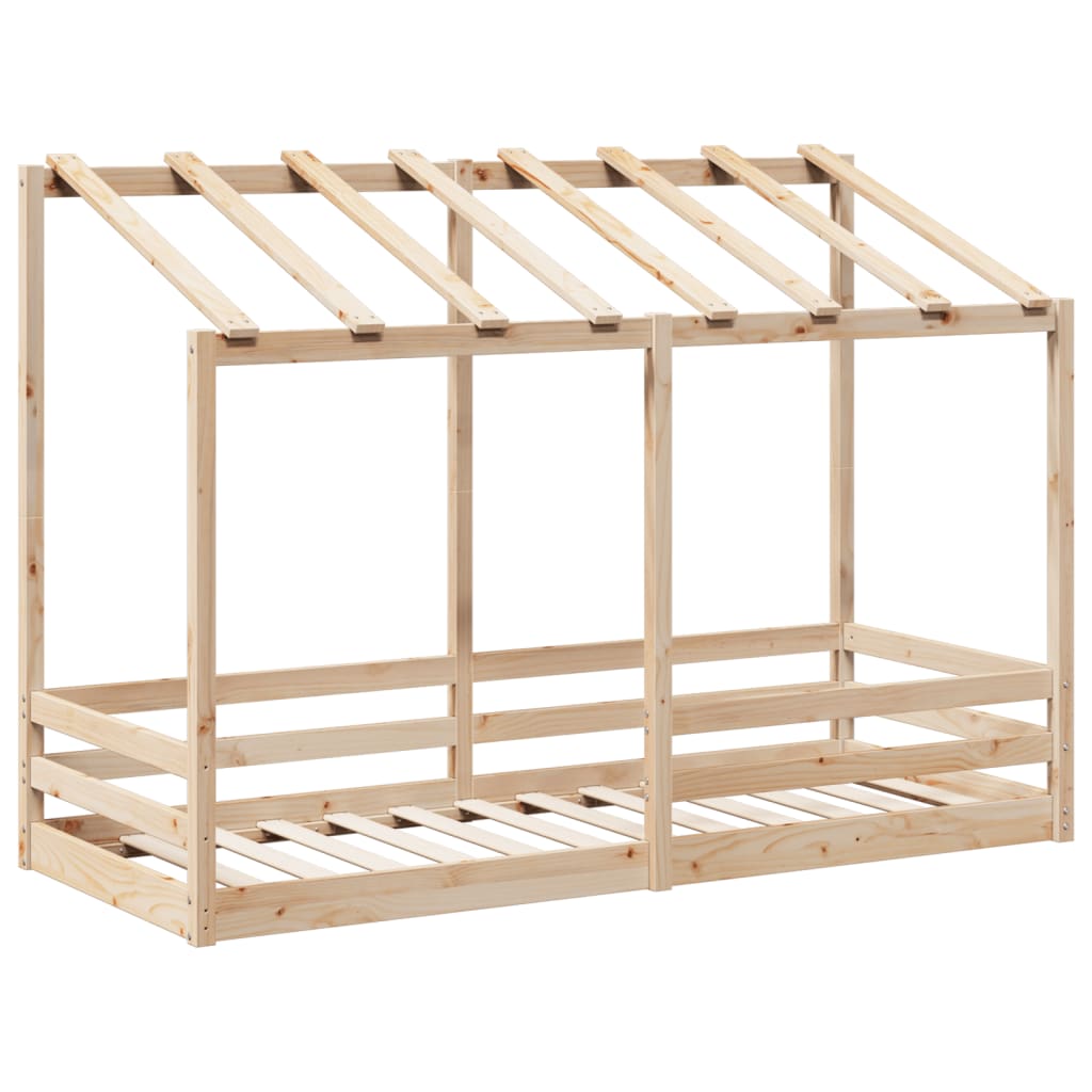 Lit pour enfants avec toit 75x190 cm bois massif de pin - 3