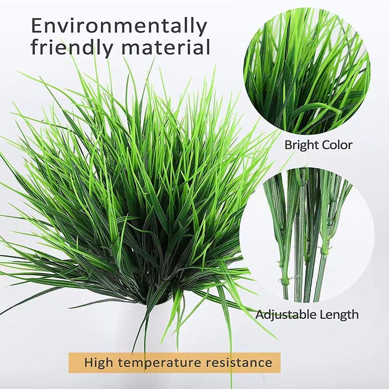 24 Ciuffi Di Erba Artificiale Alta 52 Cm, Piante Finte Grano In Plastica, UV Resistenti, Per Giardino Balcone E Decorazione Interna