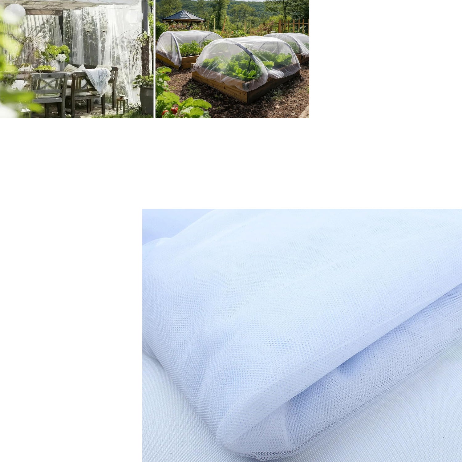 Mosquitera,red protectora para plantas y árboles frutales,dosel para cenadores,red protectora para flores, ideal cenadores(blanco,3x15 m)-zaewry