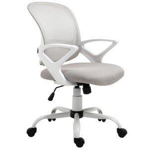 Sedia Da Ufficio Girevole In Rete Con Supporto Lombare E Braccioli Ribaltabili - Portata 113 Kg - 3