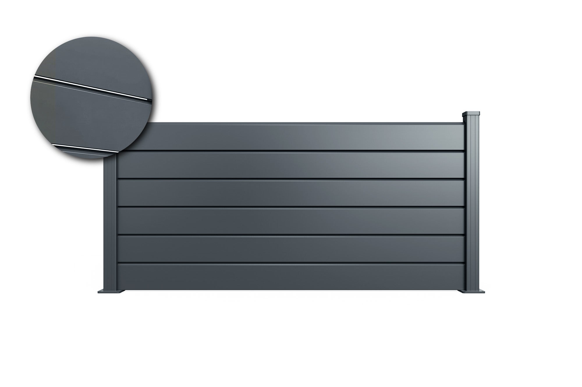 Clôture Aluminium Persienne 10m VANO H.90cm gris - 5