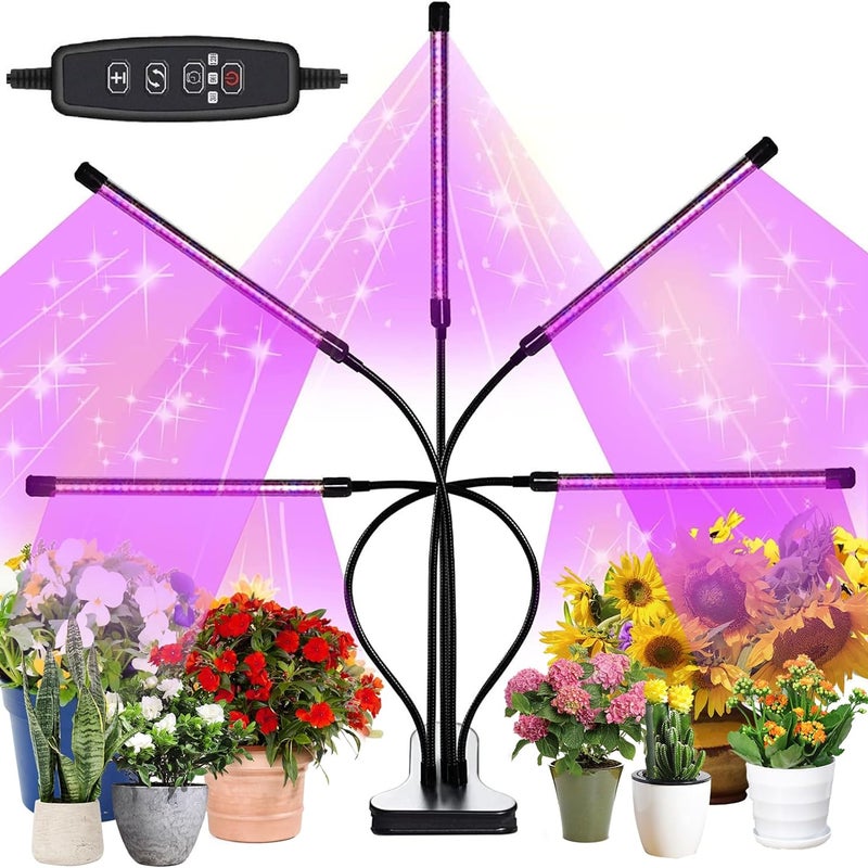 Lampa LED do uprawy roślin, automatyczny timer włączania/wyłączania, timer 3/9/12 godzin, 2 tryby, odpowiednia do sadzonek.