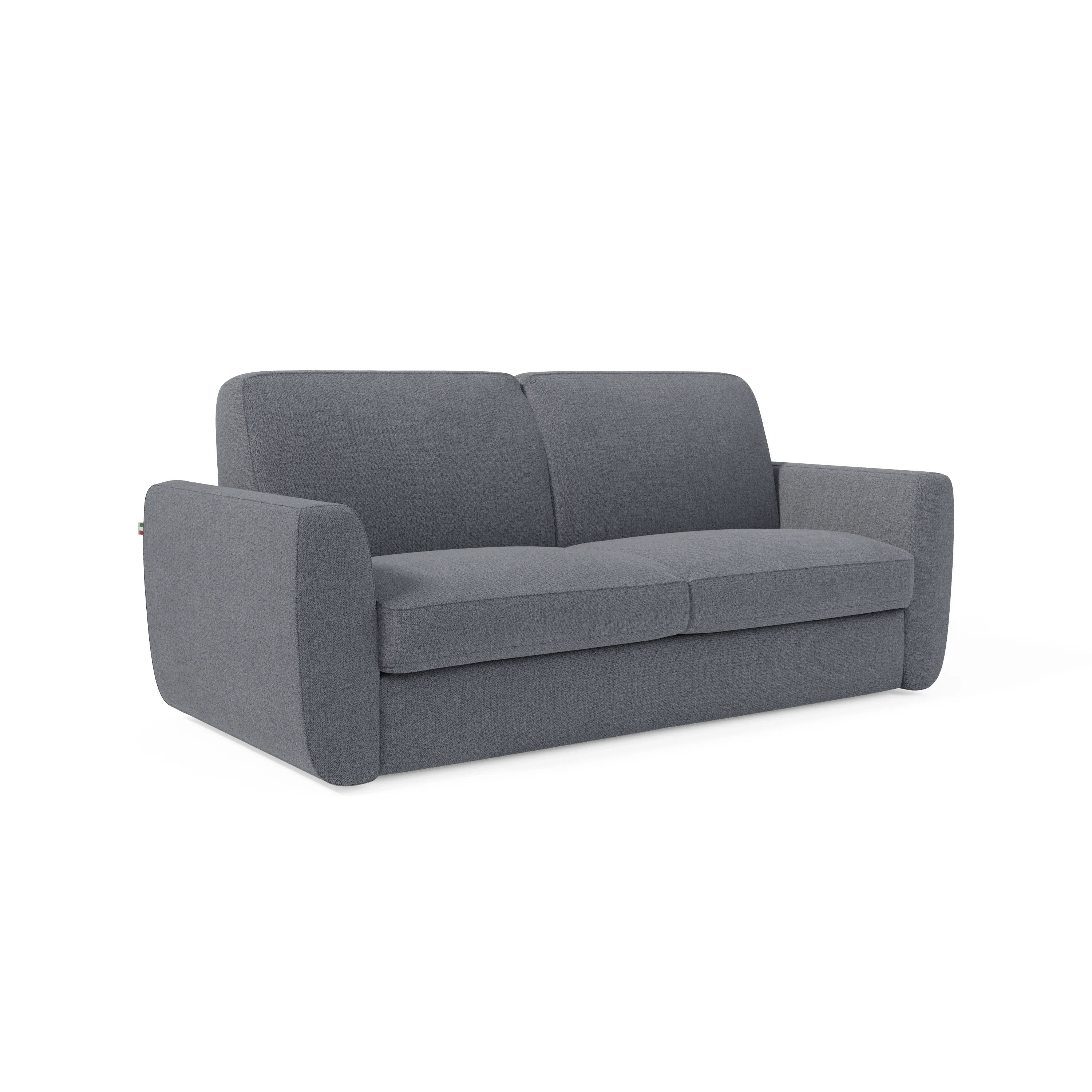 Leonida sofá cama desenfundable con colchón de 18 cm de altura 202 cm azul