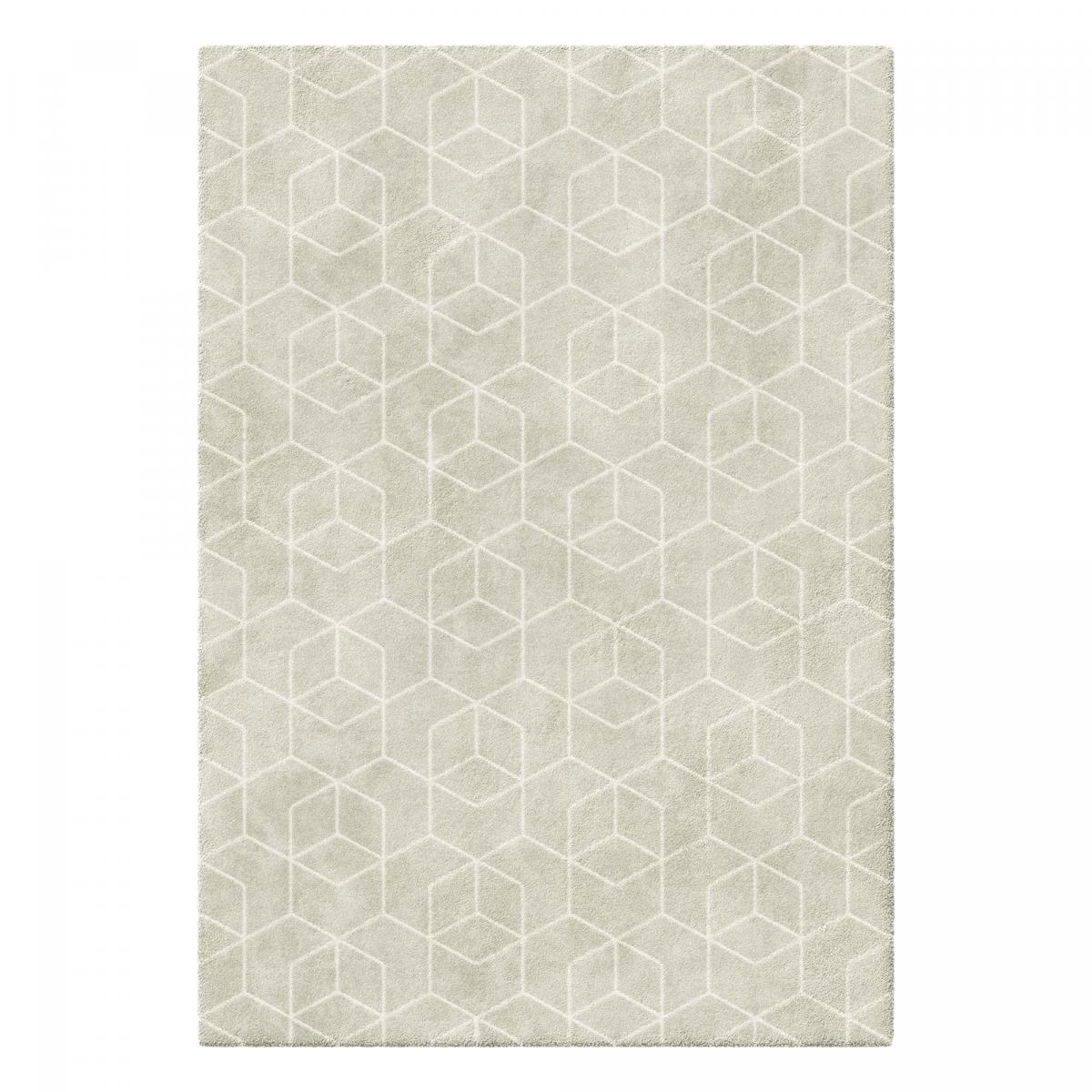 Tapis Salon Crème 240x340 Cm - Motif Relief Et Douceur Extrême