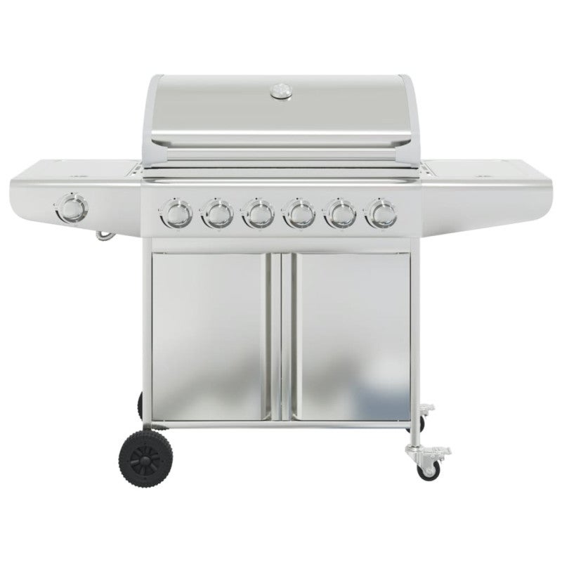 Barbecue à gaz avec 7 brûleurs argent acier inoxydable - 3