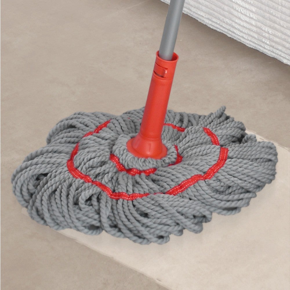 Liseré Vert | Balai serpillère Magic Twist Mop® lave sols ultra-absorbant, compact, essorage intégré, manche télescopique | | Balai (1 lingette inclu - 2