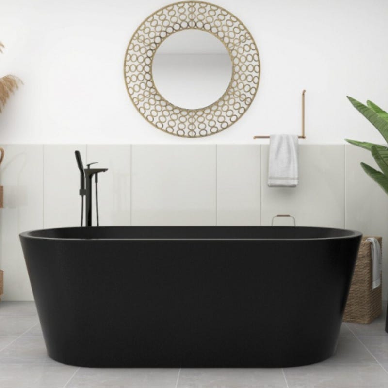 Baignoire ilot noir 170x80 Matte Black Leroy Merlin