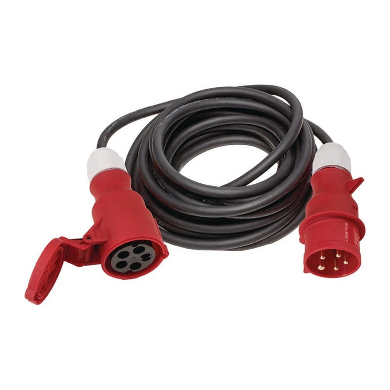 Przedłużacz CEE 16 A 400 V 25m H07RN-F 5x2,5mm² czarny IP44