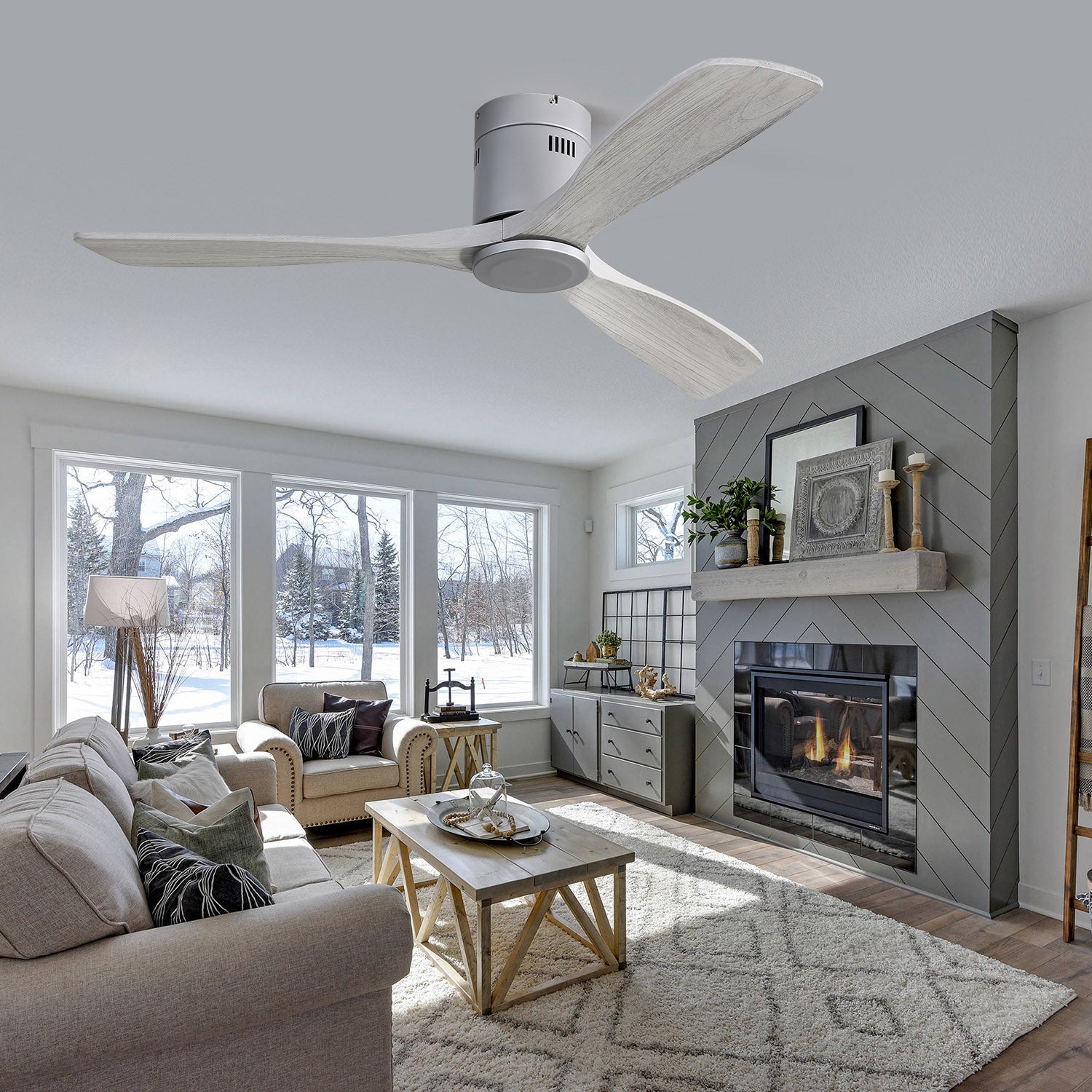 Ventilateur De Plafond 52 Pouces Sans Lumi re Moteur DC R versible 6 