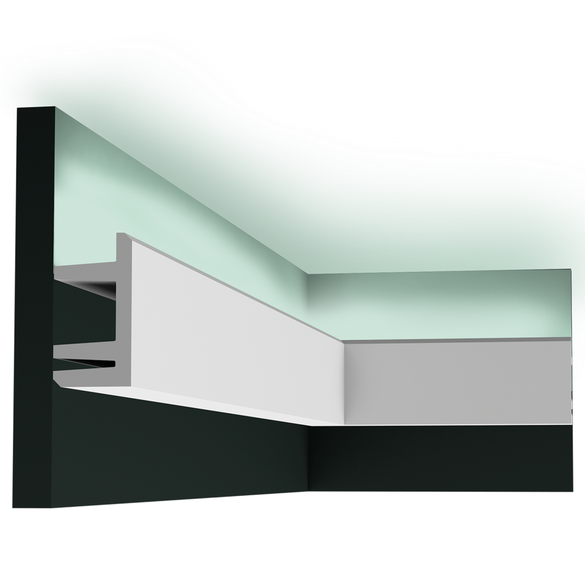 Paquete de 4 metros perfil moderno que permite la integración de la iluminación led c381- orac decor