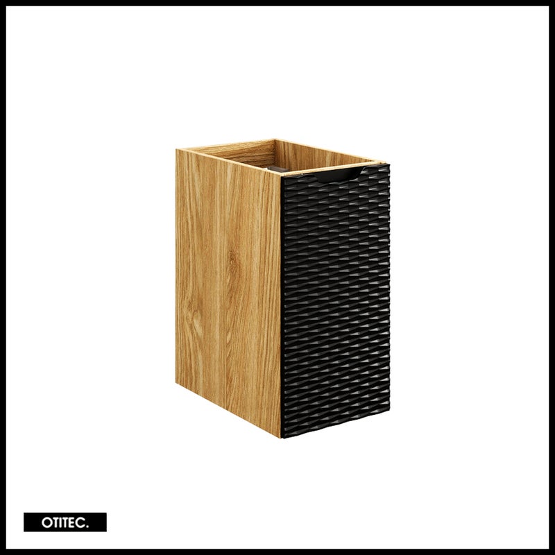 Szafka łazienkowa OCEAN BLACK 81-30-1D 30cm dąb olejowany/czarna