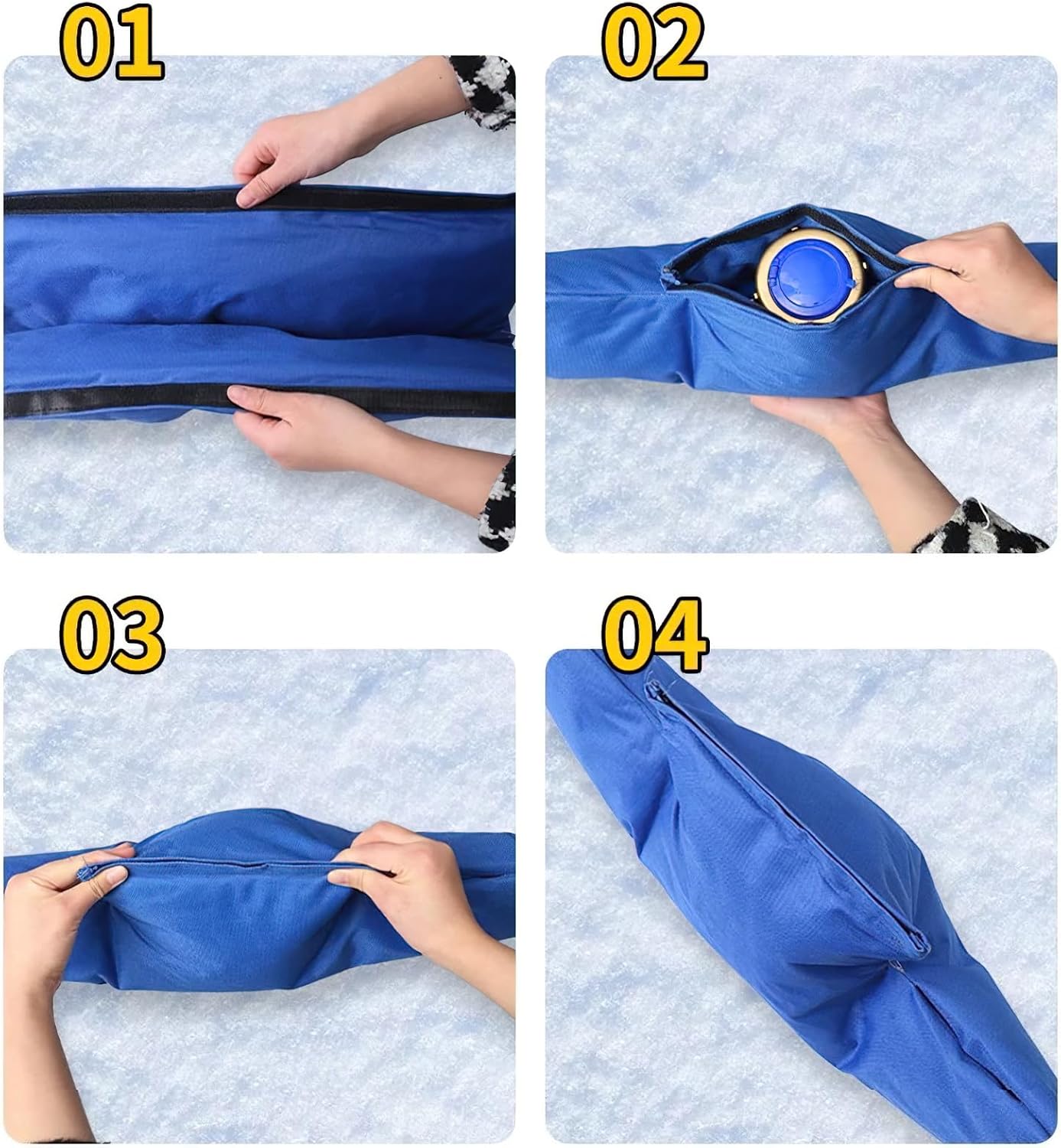 Housse d'Isolation à Compteur d'eau, 55x26.5cm Couvercle Isolé pour Compteur d'eau, Universel Protection Contre pour Vanne, Couvercle de Vanne Anti-Ge - 6