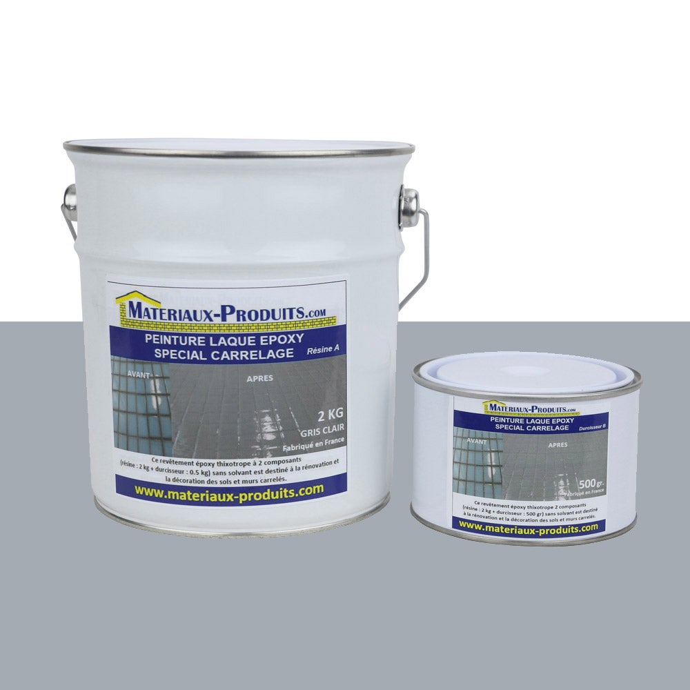 Peinture pour carrelage laque époxy Kit de 10 Kg Gris Béton RAL 7040 MATPRO Leroy Merlin