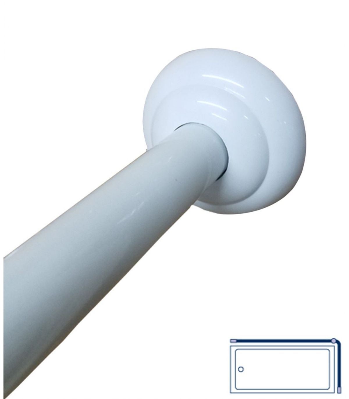 Barre d'angle de baignoire/cable de fixation metal plafond - blanc - Tendance - 5
