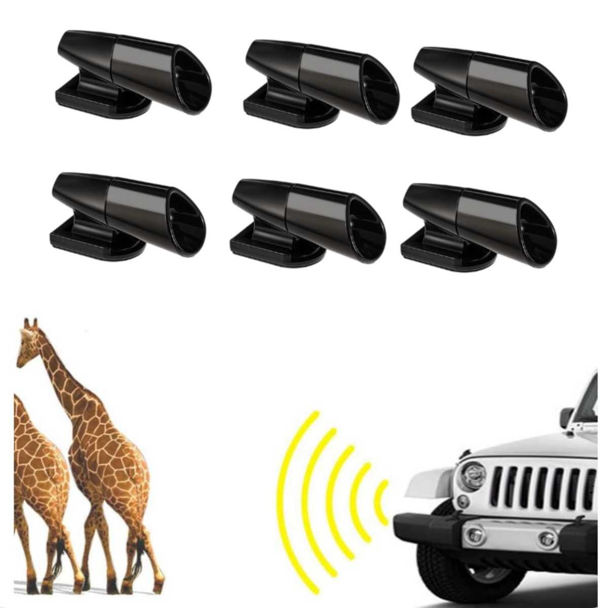 TONYSA 8pcs Les Sifflets Des Cerfs évitent Les Collisions Dispositifs D Avec Des Bandes Adhesives Alerte Animale Animale Pour Voitures Camions Motos Argent 91546726