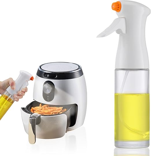 Lifhety Spray Huile Cuisine 2 En 1 Vaporisateur Verre 600ml - Pulvérisateur Huile D’Olive Pour Air Fryer Et Cuisson