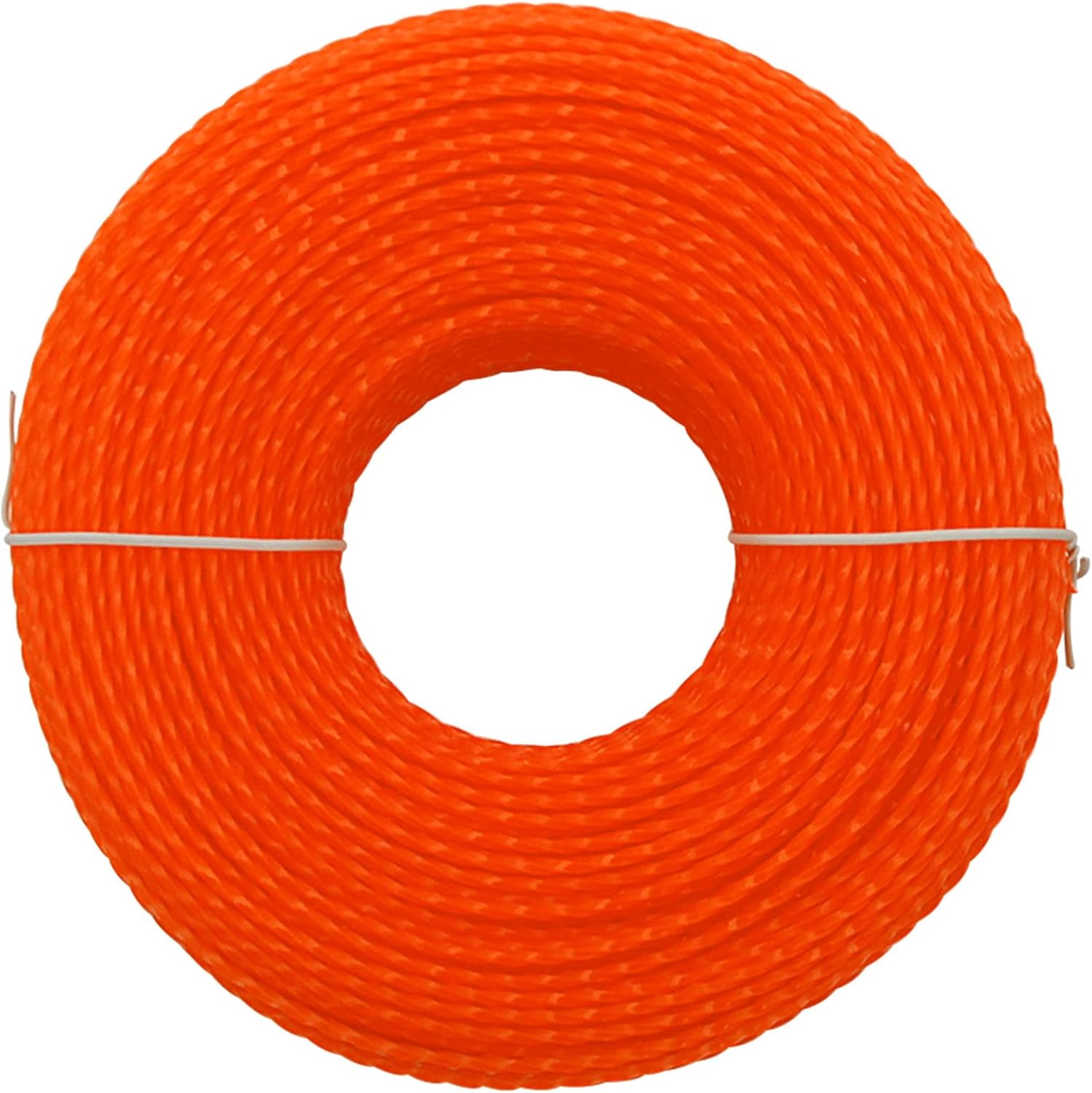 Żyłka do kosiarki 2.4mm Wzmocniona 123m Premium Nylon Skręcana Żyłka Tnąca do Podkaszarki Pomarańczowa Jakości Komercyjnej Uniwersalna