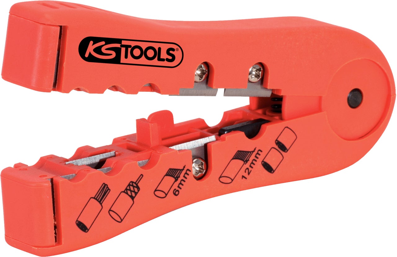 KS TOOLS 115.1241 Pince à dénuder pour câbles informatiques, 112 mm - 3