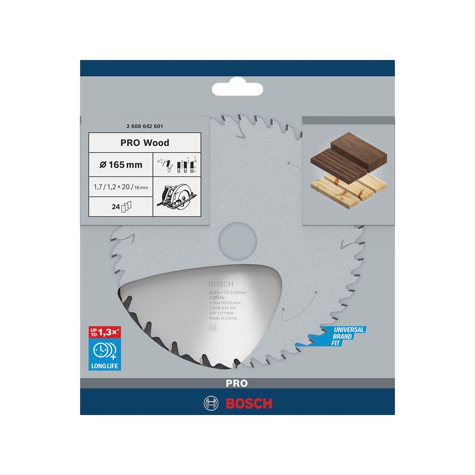 Bosch Professional - Lame Scie Circulaire Speedline Bois 165X20/16X1,7mm, 24D - 2608642601 - 4