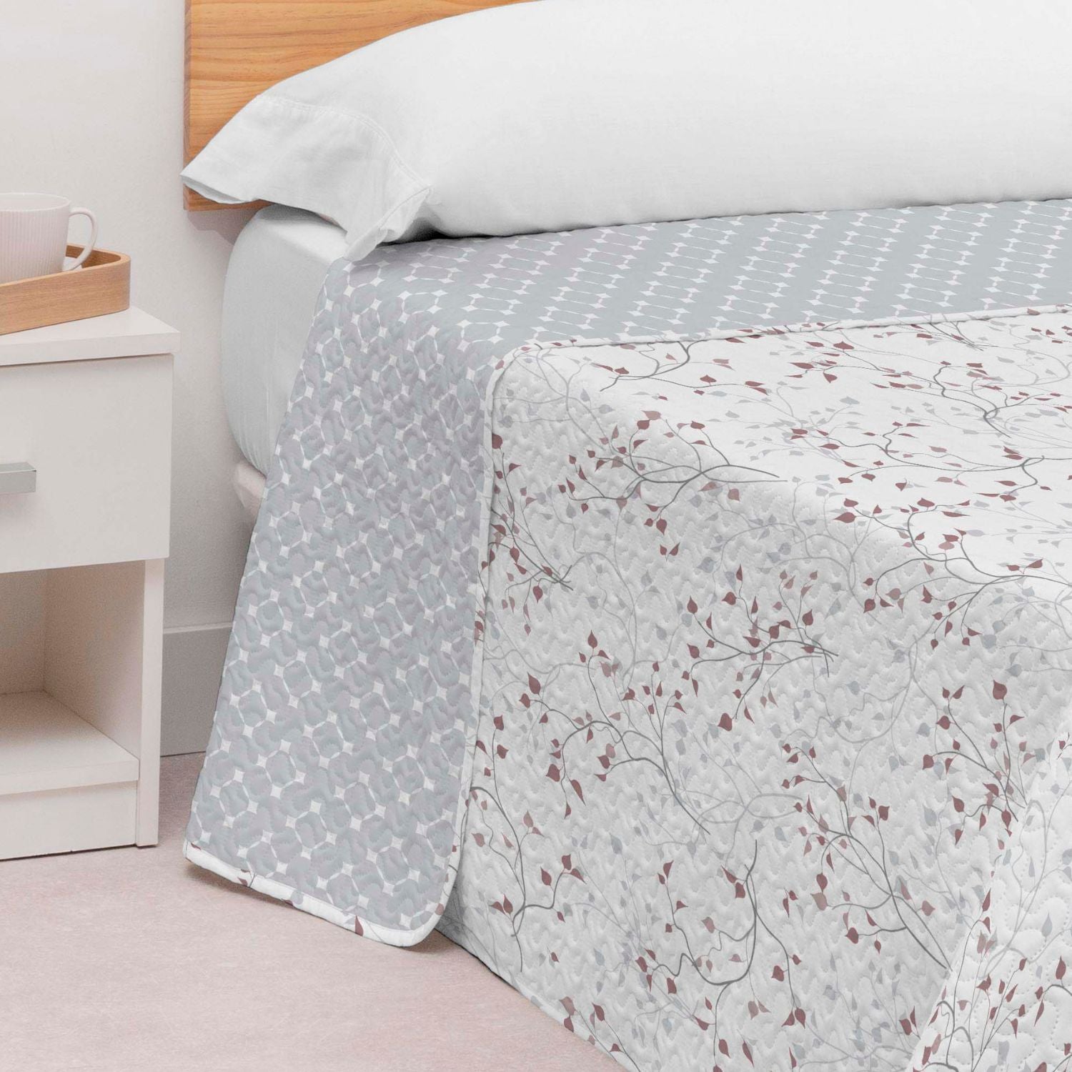 Colcha Bouti Reversible Doble Cara Caris Cama 150cm Donegal Collections - 3