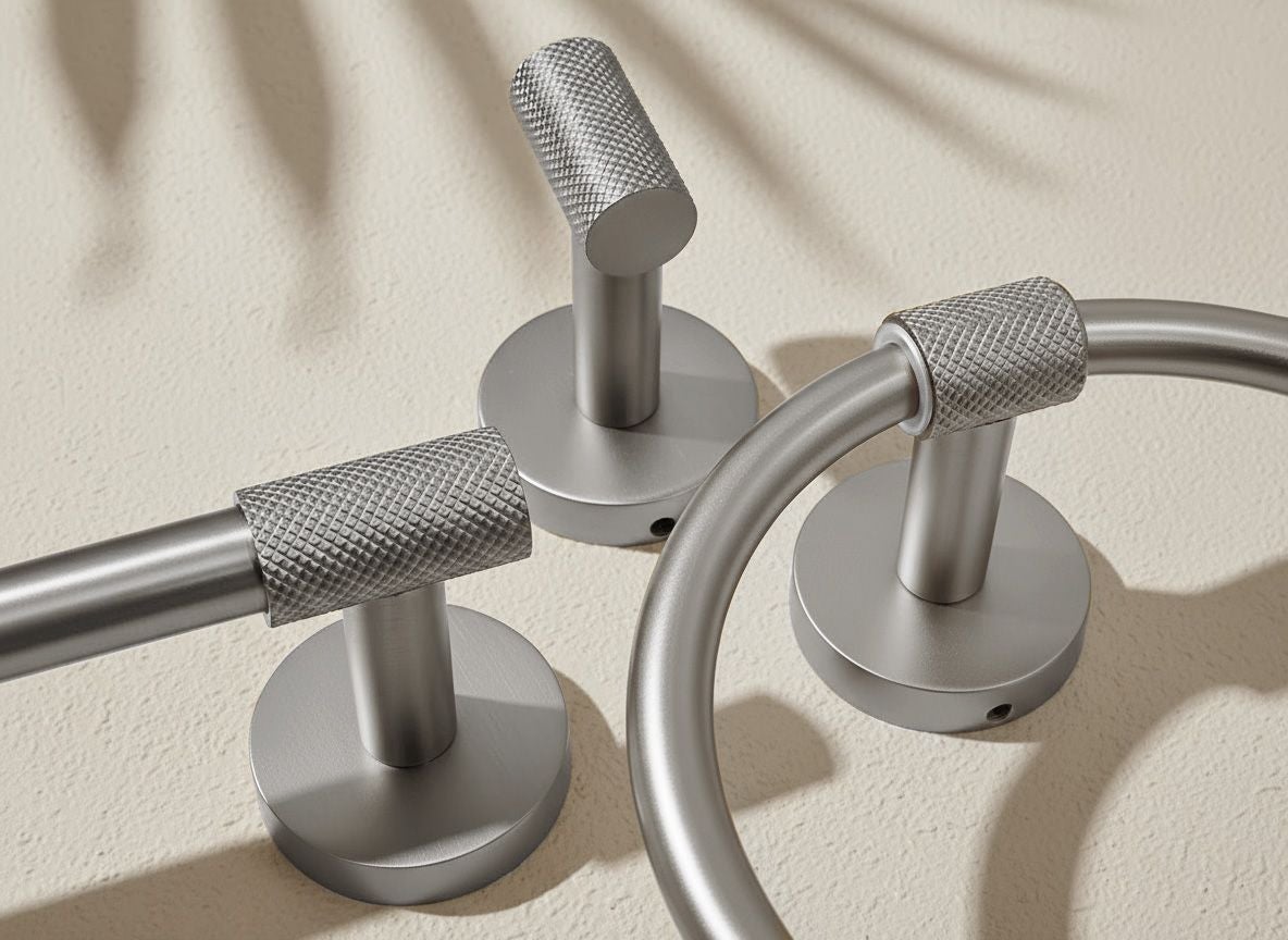 PAPPENDIABITI DA BAGNO REA 5710 GALO BRUSH NICKEL - 3