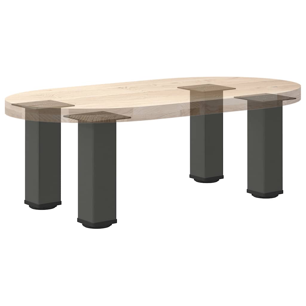 Pernas para mesa de centro 4 peças aço antracite 42-44 cm - COMFORTXL - 8