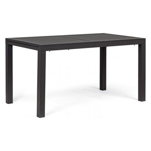 Table de jardin extensible 140/210 cm en aluminium anthracite - LOUNA - 2