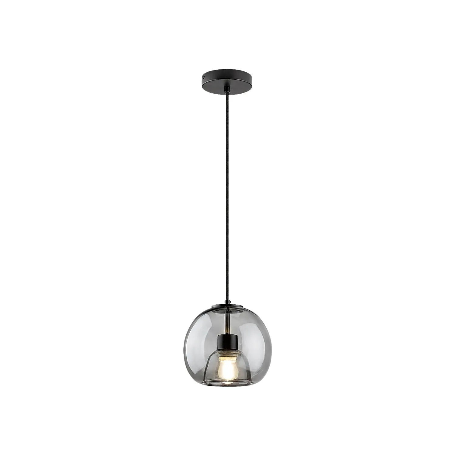 Lampa wisząca Cameo czarna-szkło dymne 1xE27x60W metal wym:100x20x20cm IP20 Rabalux