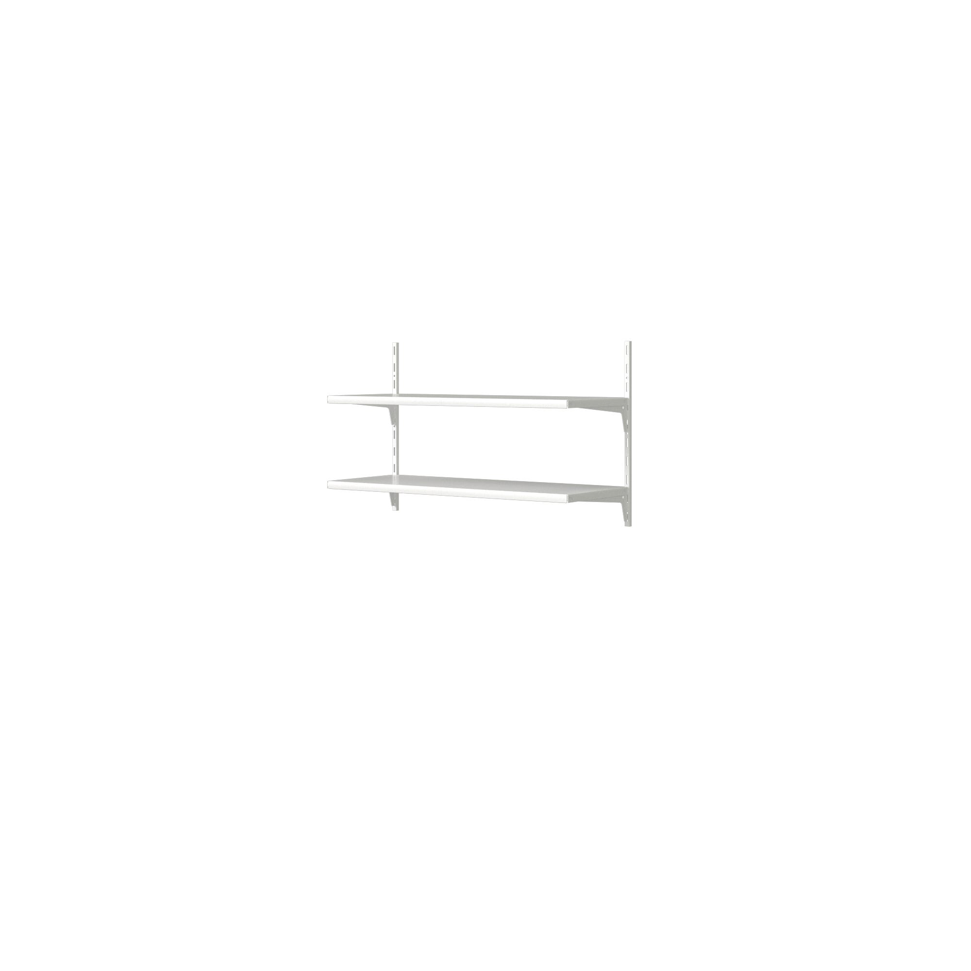 Zestaw wspornik prosty biały 2 listwy 50cm + 4 wsporniki 30cm + 2 półki