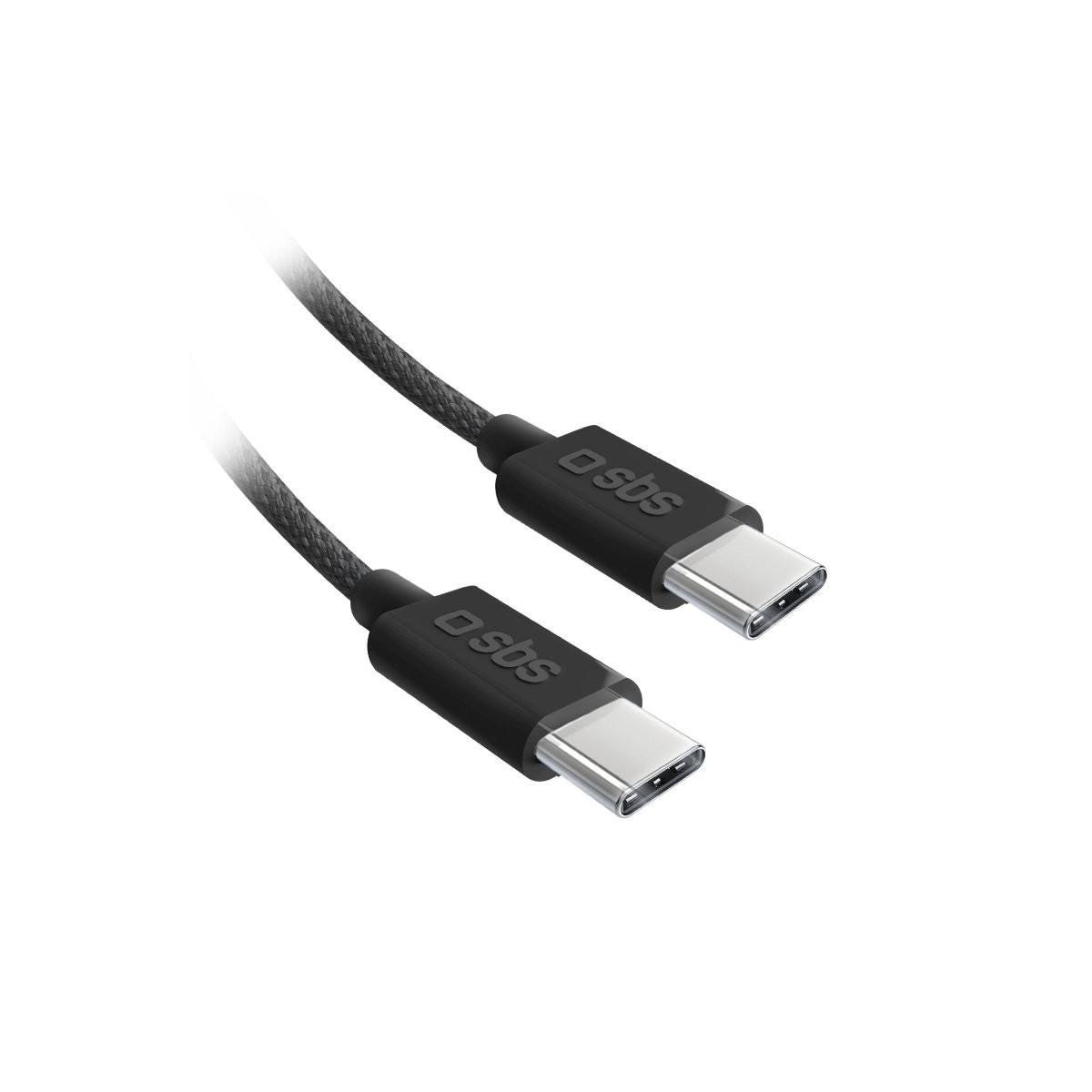 Usb Ccc SBS TECABLETISSUETCCB câble USB USB 2.0 1,5 m USB C Noir | Leroy Merlin