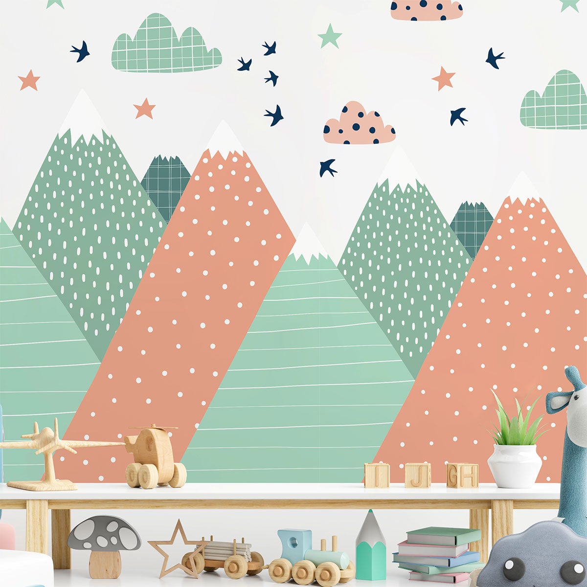 Adesivo bambino di montagna scandinavo rodika - Sticker adesivo - adesivi murali - 90x135cm - 4