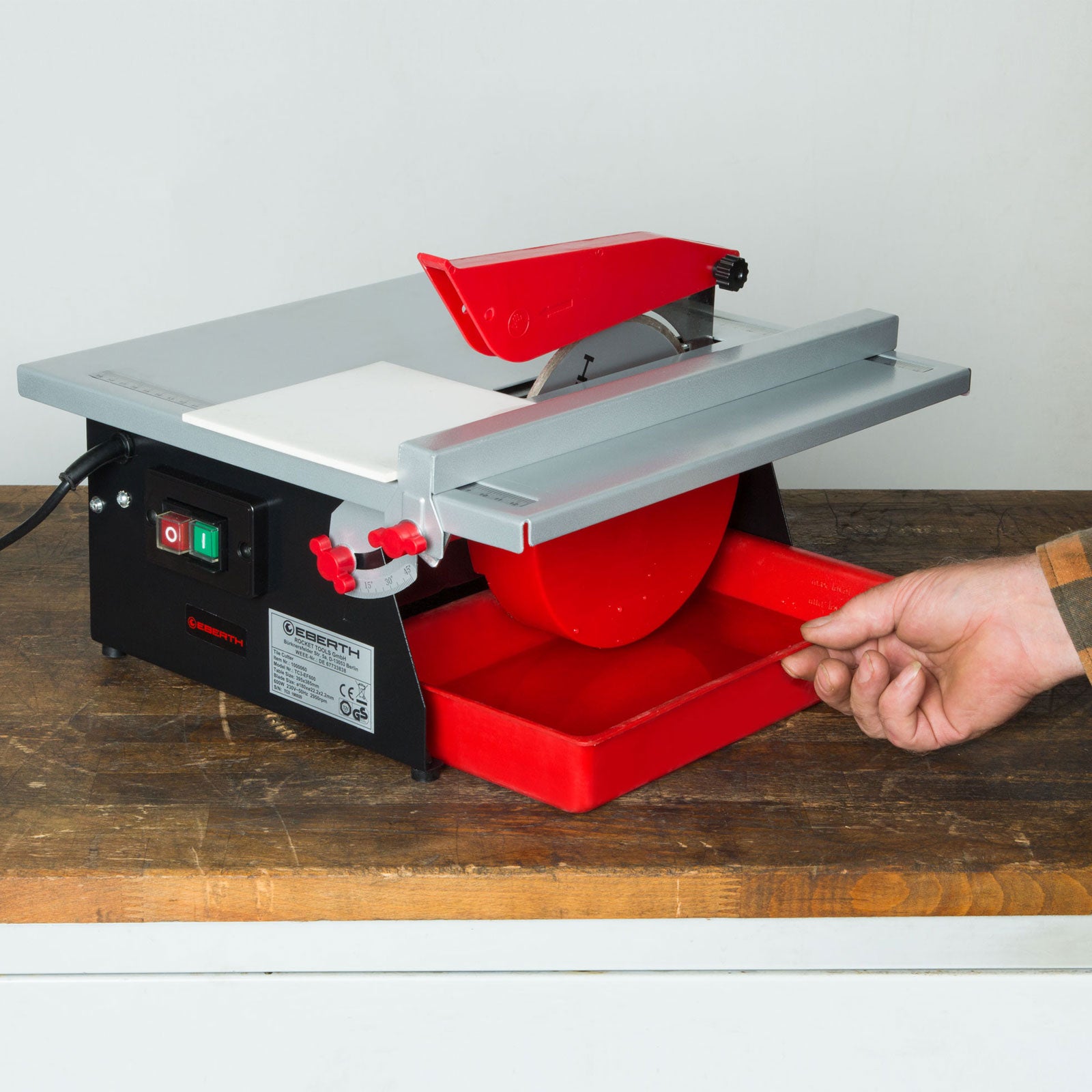 EBERTH Coupe-Carreaux Électrique 600W, Scie à Carrelage avec disque diamant 180mm, inclinaison de la table jusqu'à 45 degrés - 6