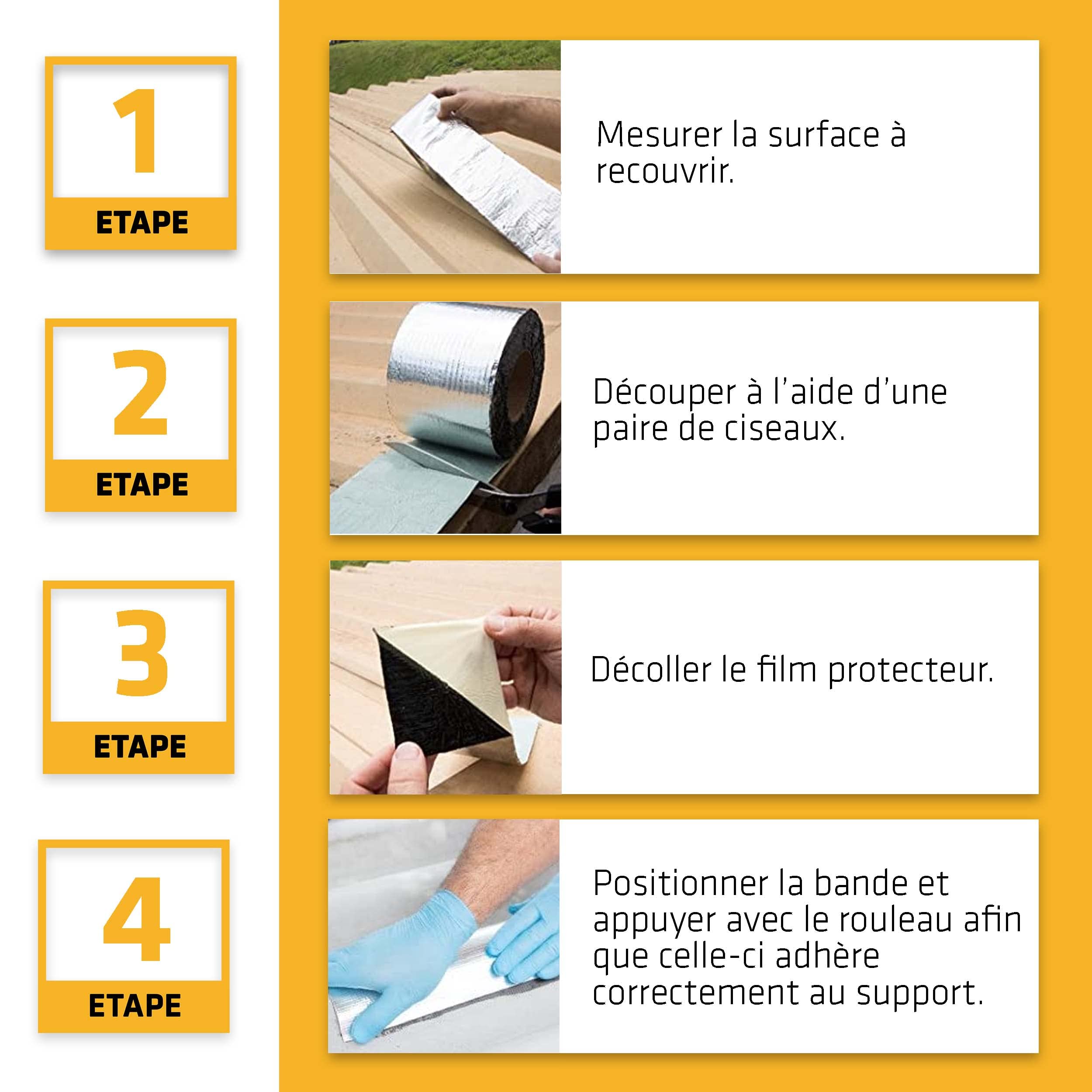 Bande d'étanchéité bitumineuse SIKA SikaMultiSeal - Gris - 100mm x 3m - 7