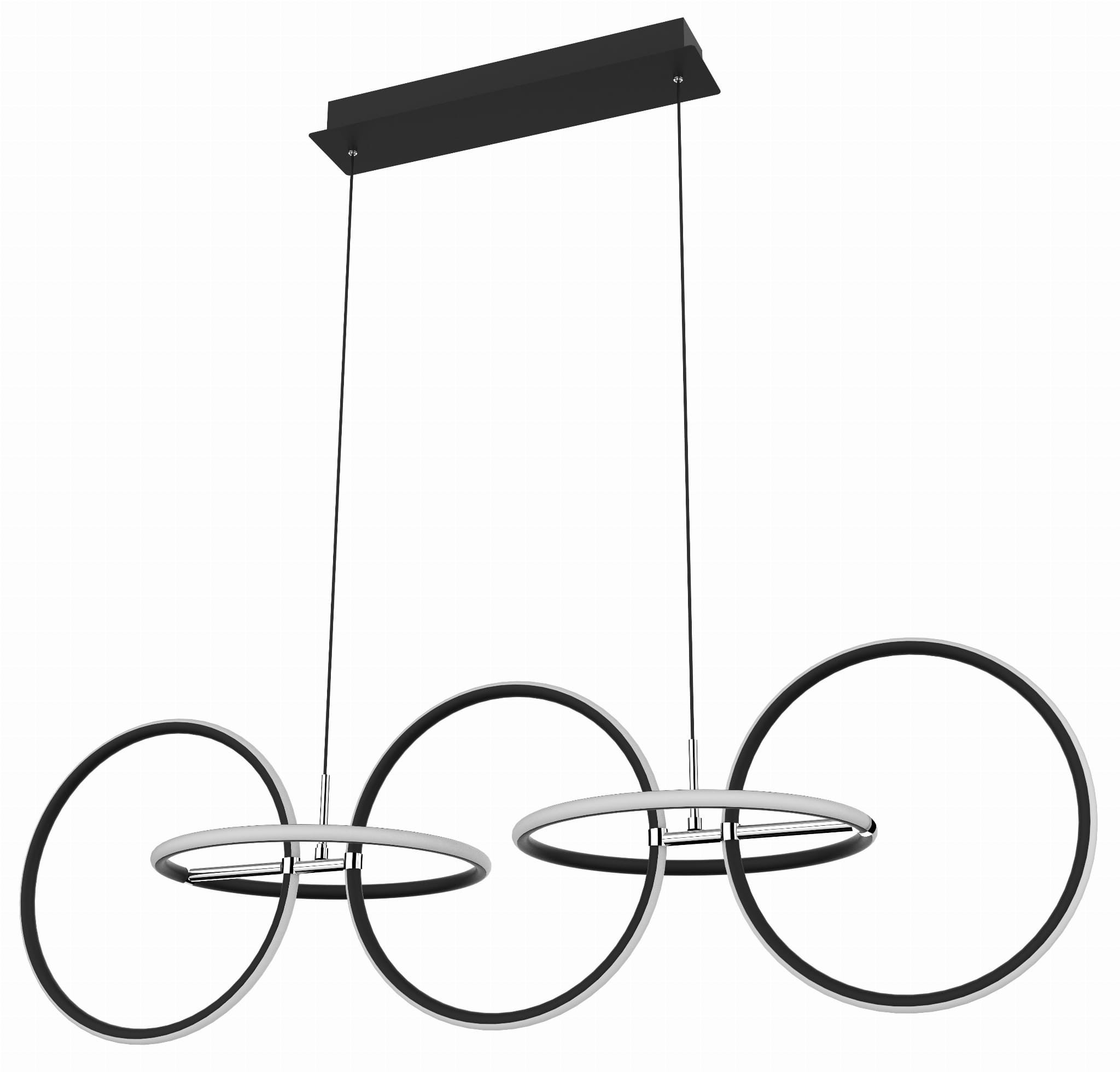 Lampa wisząca KOS LED 60W Neutralna biel 4000lm czarna wym: 120 x 114 x 35 cm Candellux