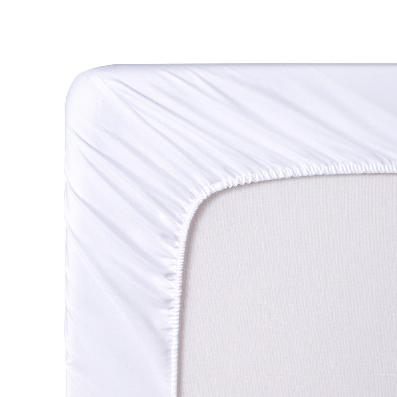 Sábana Bajera Ajustable 90 x 190/200 cm de Microfibra Cepillada Extra Suave Blanco TODOCAMA - 5