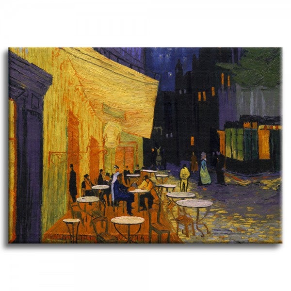 Peinture sur toile sur châssis en bois Night Cafee - Van Gogh 100x70 cm ...