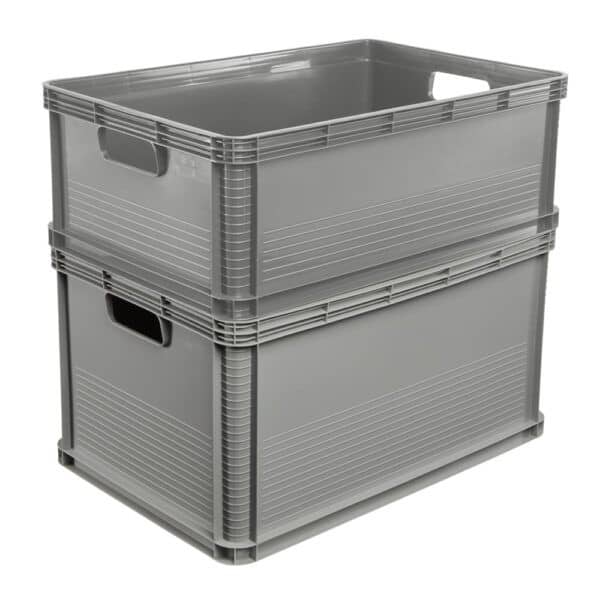 Caja de almacenaje, Plástico, Gris Claro, 45 l Leroy Merlin