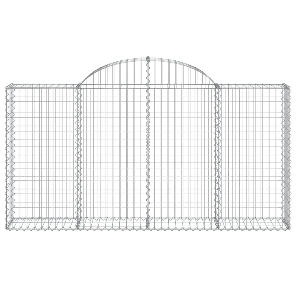 Maison Exclusive - Cesti Gabbioni ad Arco 10 pz 200x30x100/120 cm Ferro Zincato - 4