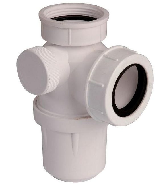 Sifón De Fregadero Regulable Wirquin - Toma Blanca, Universal, Vaso Extraíble, Fácil Instalación