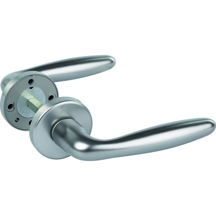 Poignée de porte sur rosace - Hoppe et Cie - inox - Carré à montage ...