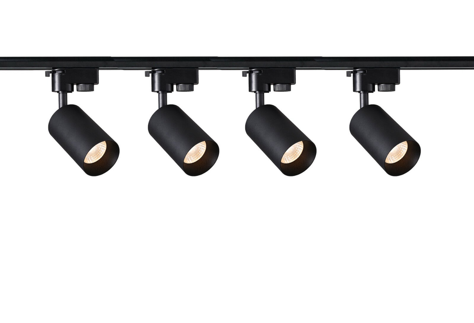 Zestaw Szynoprzewód 1m czarny + 4x Lampa MALGA T Black + Końcówka zasilająca czarna + Zaślepka czarna EDO