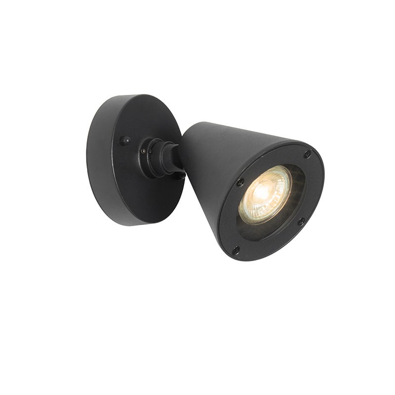 Nowoczesna lampa ścienna zewnętrzna czarna IP44 regulowana - Ciara