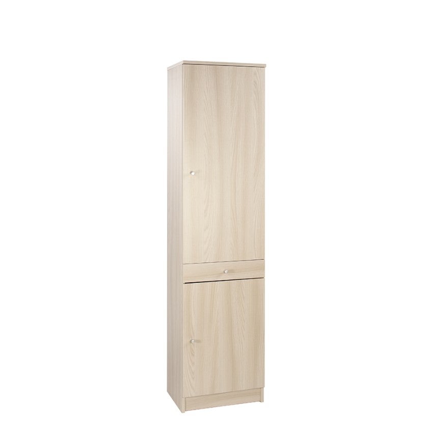 Armoire colonne meuble polyvalent 2 portes tiroirs 3 étagères Half - 3