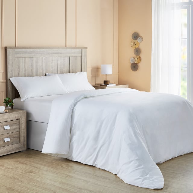 Ensemble Housse de Couette, Drap-housse et 2 Taies d'Oreiller 180 x 200 cm | PIKOLIN HOME | Blanc