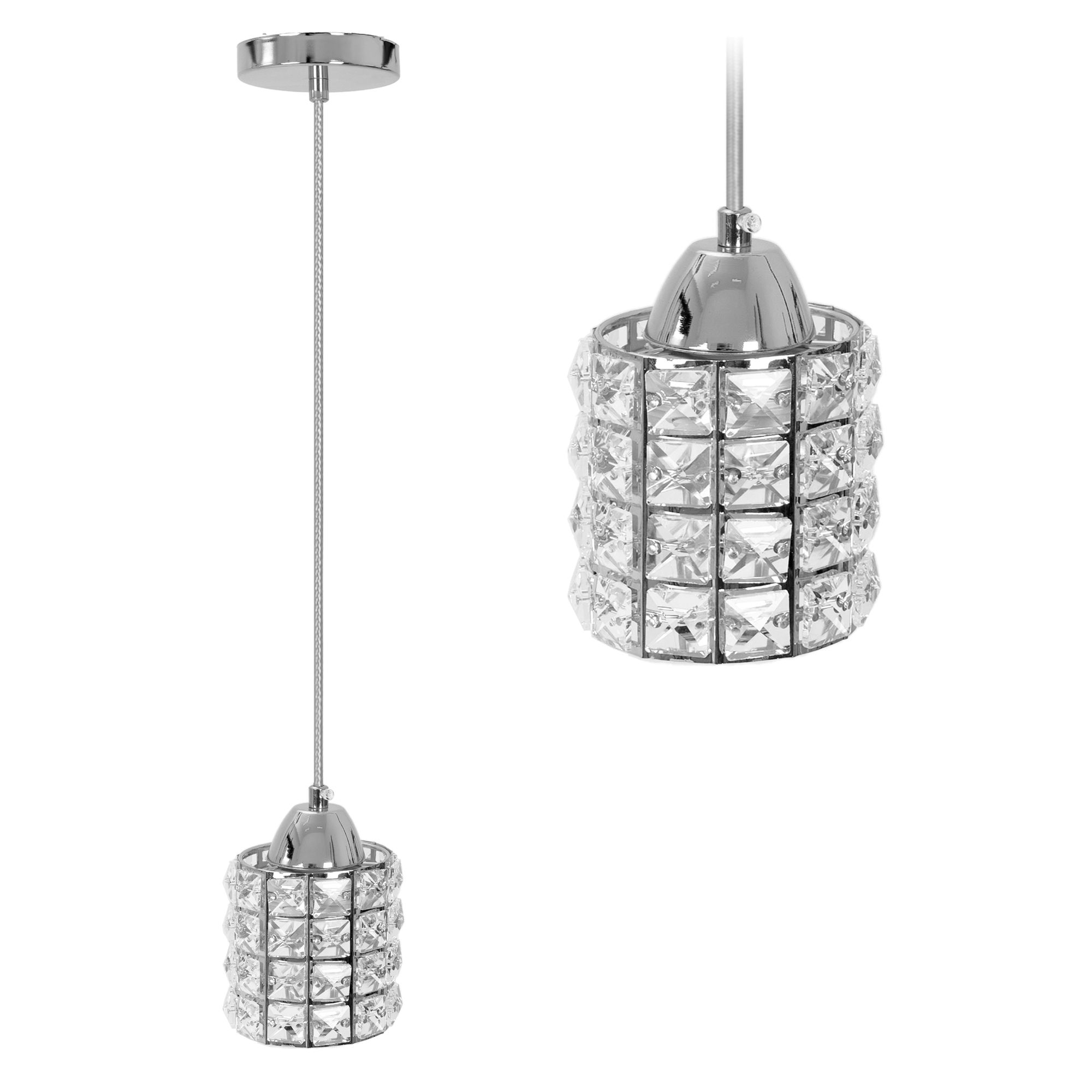 Lampa Sufitowa Kryształowa Toolight App727-1Cp Chrom