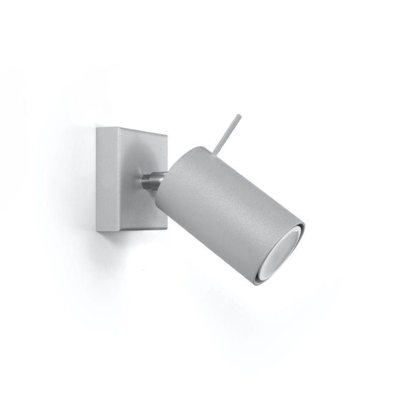 Kinkiet ścienny Ring szaro-srebrny 1xGU10x40W wym: 8 x 15 x 15 cm metal IP20 Sollux Lighting